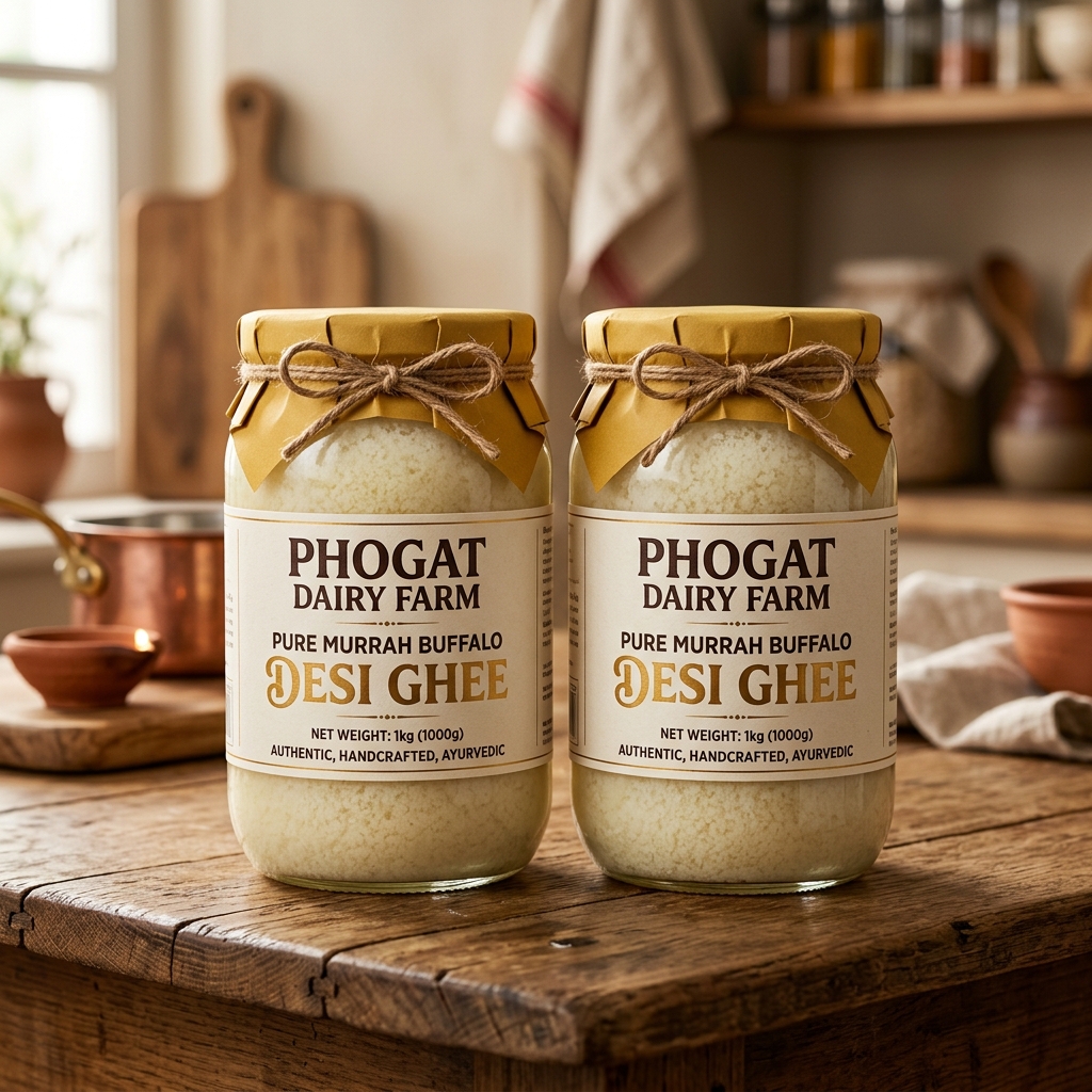 Phogat Murrah Buffalo Ghee — 2kg Family Combo